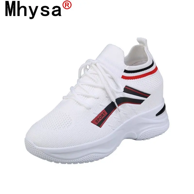 

2021 Fashion Women's Shoes Spring Mesh Breathable Platform Shoes Women's Sports Shoes Women's Comfortable Lace-up Casual Shoes