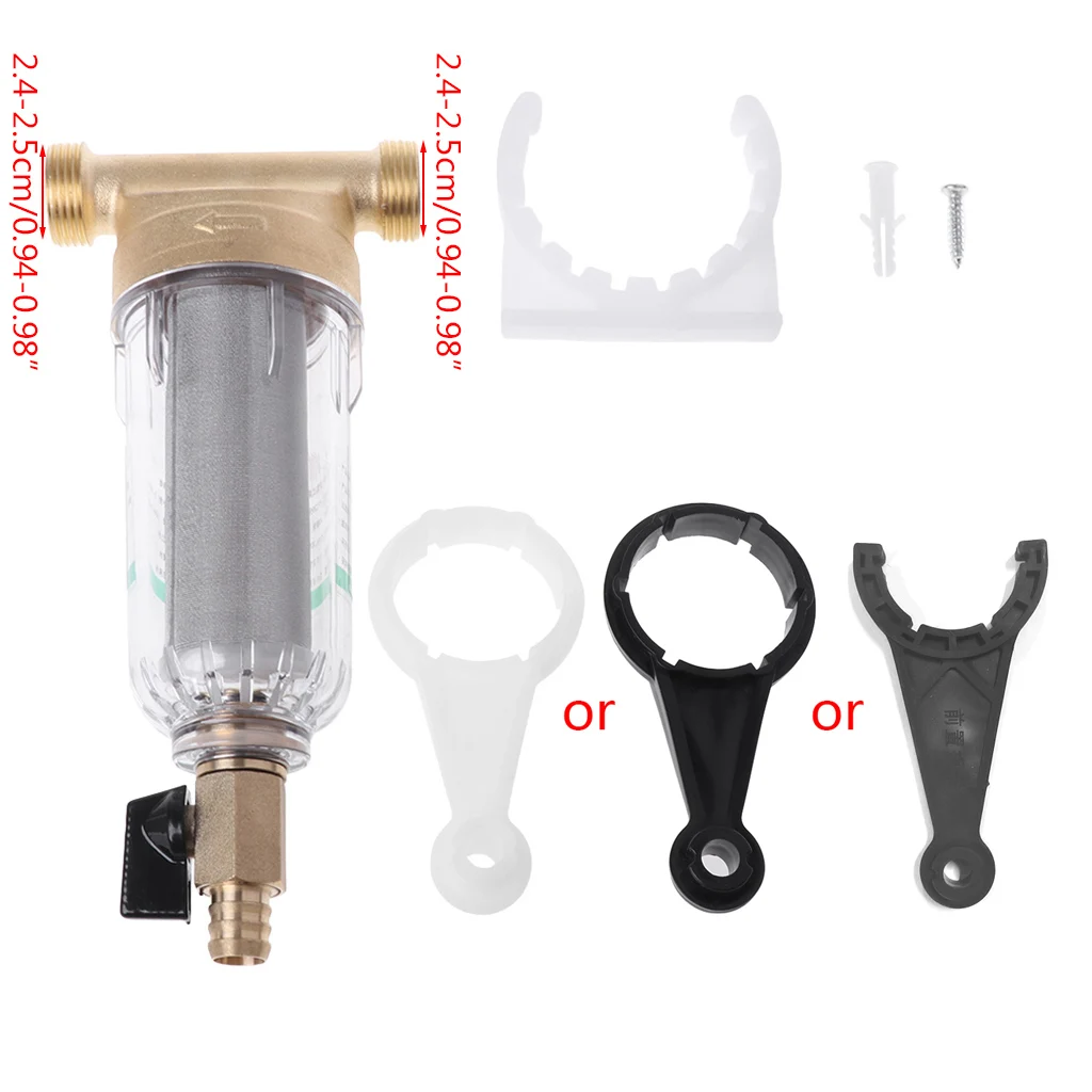 

MEXI 6 Points Front Purifier Copper Lead Water Filter Home Dust Stainless Mesh Faucet