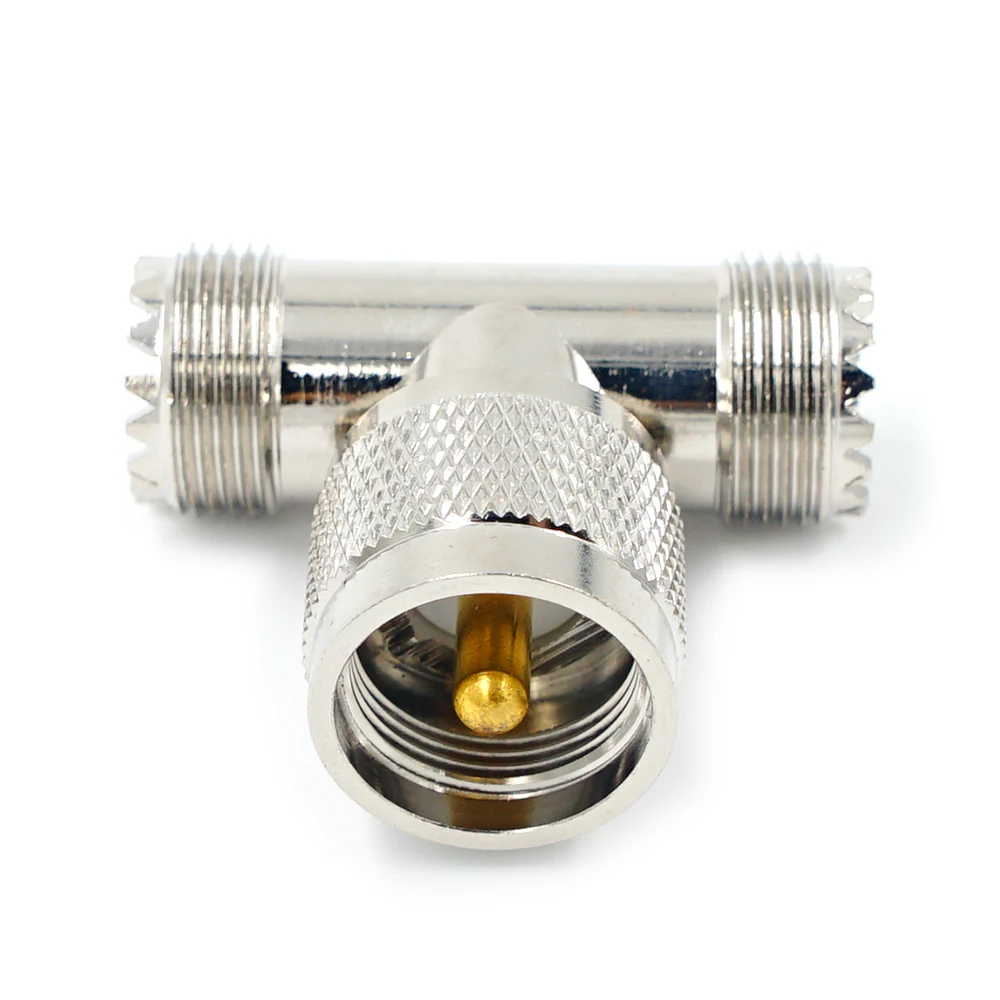 Тройной тройник PL259 UHF Male PL-259-Dual SO-239 Female SO239 1 шт. | Строительство и ремонт