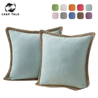cushion cover solid color linen fabric pillowcase for home living room decor sofa throw pillow covers 30x50cm45x45cm50x50cm