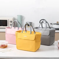 large capacity insulated lunch bags oxford cloth waterproof bento box thermal cooler bag portable food storage container handbag