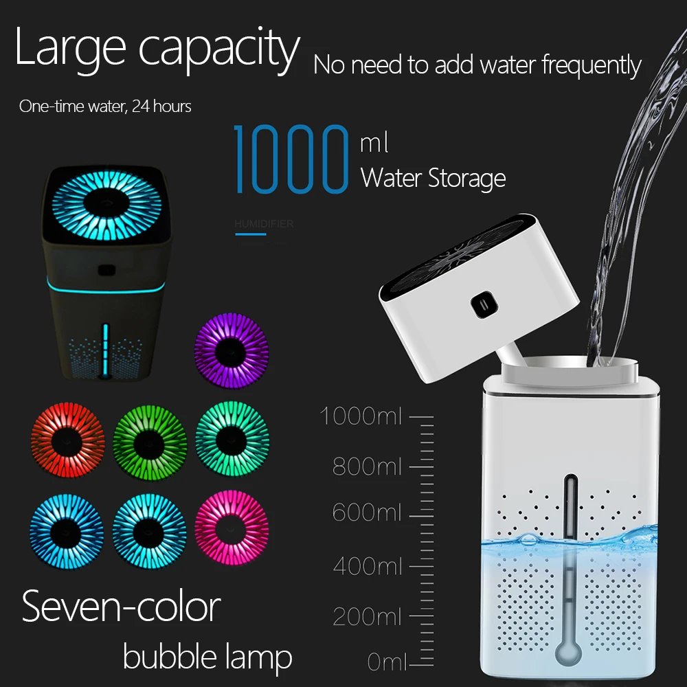 1000 мл увлажнитель воздуха ультразвуковой Usb диффузор Арома эфирное масло