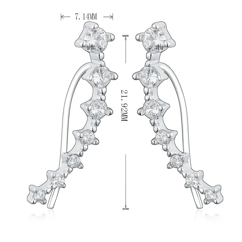 Authentic 925 Sterling Silver CZ Exquisite Shiny Bubble Drop Earrings for Women Jewelry Valentine's Day Gifts | Украшения и