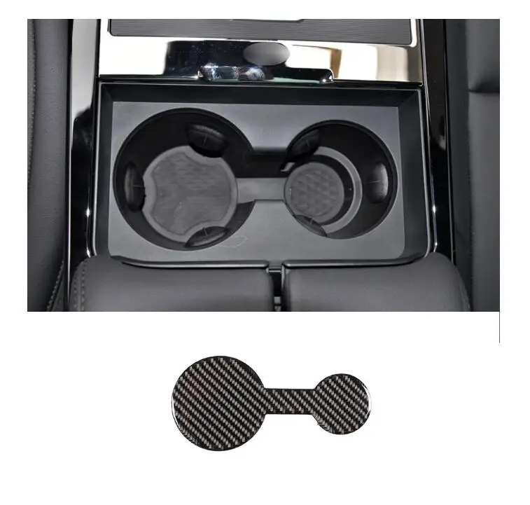 

Настоящая Автомобильная центральная консоль CarbonFiber, подстаканник, подстаканник для воды, интерьер для Range Rover Evoque (L551) 2019-2020