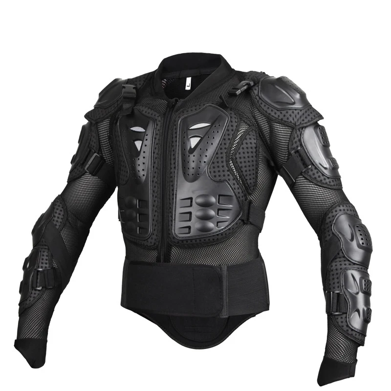 

Motorcycle Armor Jacket Full Motorcycle Body Armor Shirt Jacket Motocross Back Shoulder Protector Gear S-XXXL Black