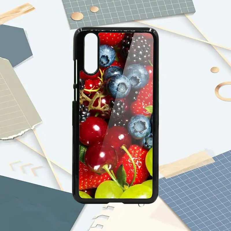 

fruit Strawberry vegetables lemon blueberry Phone Case PC For Samsung galaxy S note 8 9 20 10 e lite2019 plus pro ultra