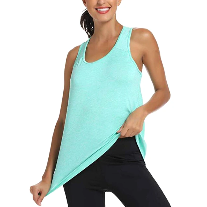 

Women Fashion Round Neck Sleeveless Solid Quick Dry Tank Top Vests Casual Sports Yoga Fitness Vest LDF668