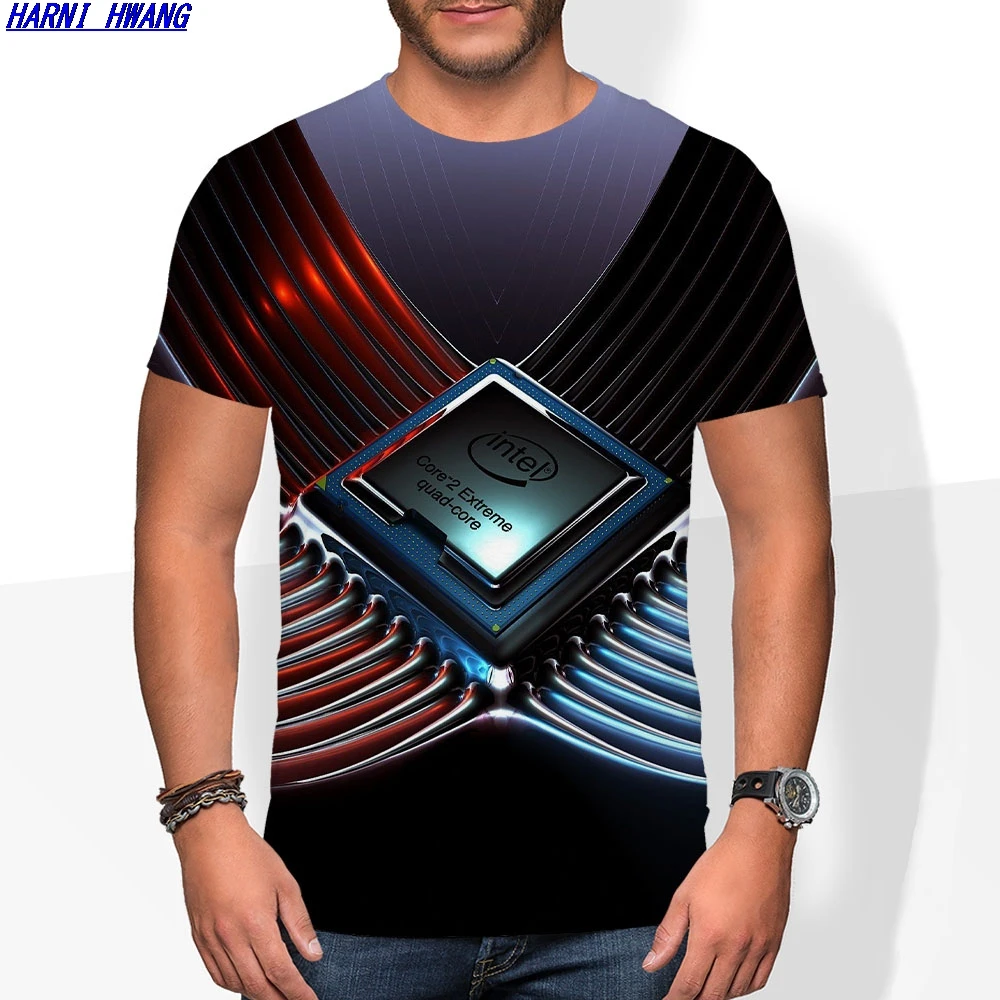 

Summer Fashion New Men's Casual Short-sleeved Circuit Diagram 3d Printed T-shirt Oversized T-shirt Top 110-6xl (customizable)