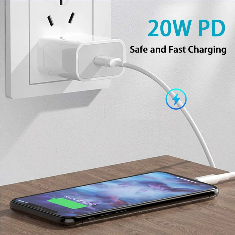 20w pd usb c charger for iphone charger for apple watch charger for xiaomi phone accessories phone charger cute portable charger free global shipping