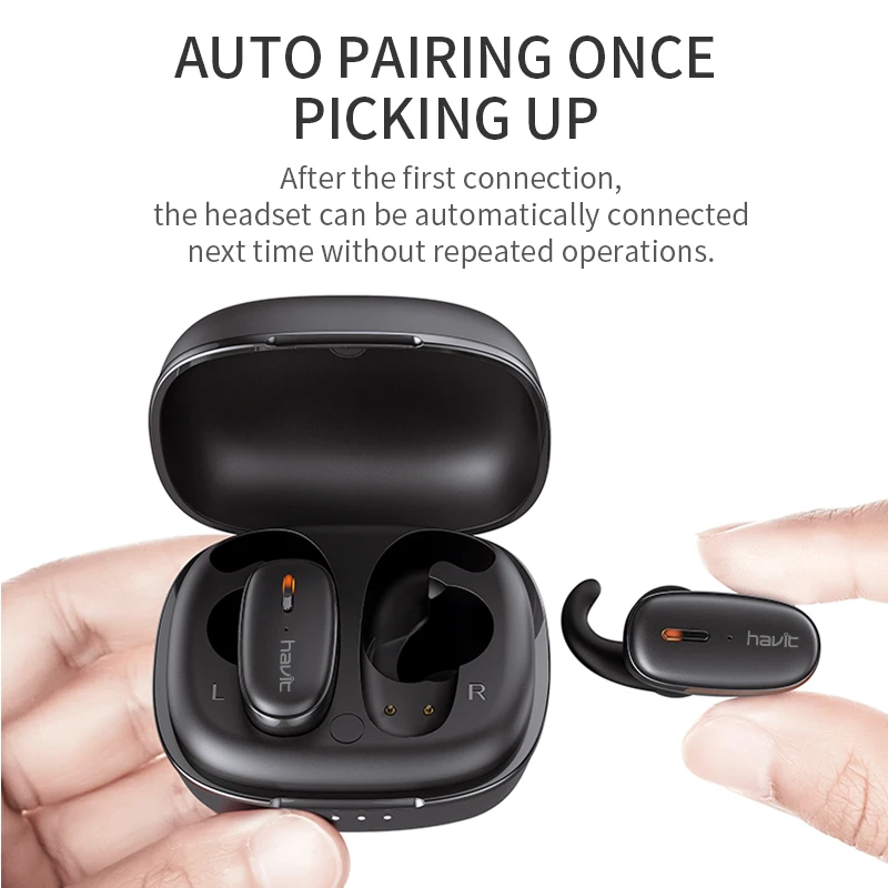 HAVIT TWS 5,0, Bluetooth, беспроводные наушники, стерео, жизнь, водонепроницаемая, Спортивная гарнитура с двойным микрофоном, DE RU, Китай