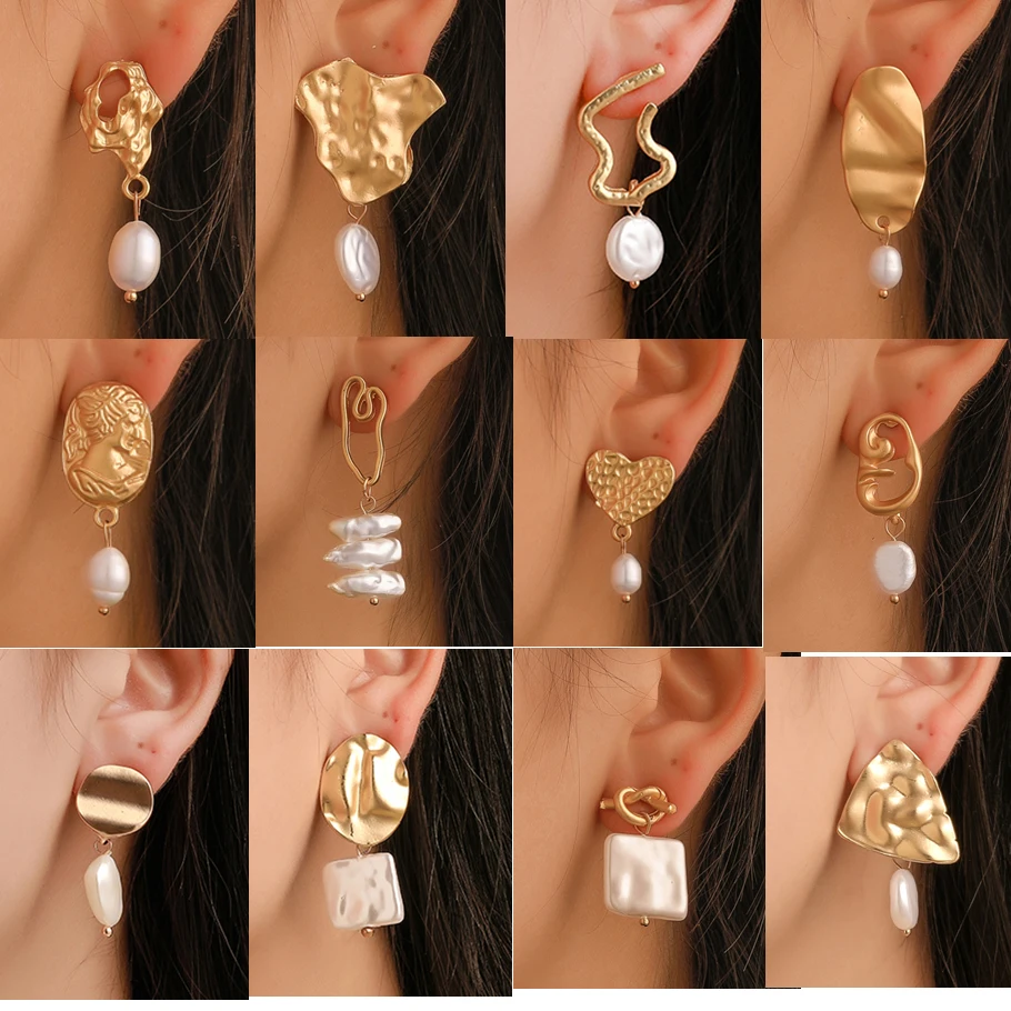 Новый дизайн Корея металла из цветного шрусталя с золотыми гвоздиками барочная