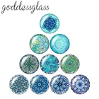 Новые Красивые акварельные узоры богемные 10 шт. 12 мм18 мм20 мм25 мм30 мм круглые фотографии кабошон демонстрация плоская задняя часть оборудование для изготовления