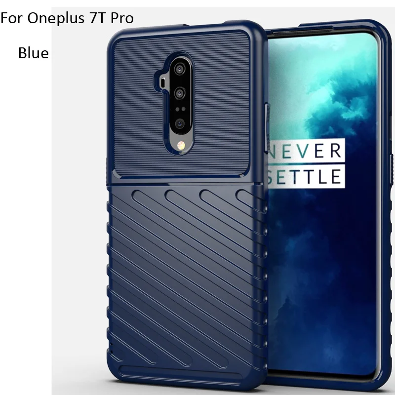 Blue Прочный защитный чехол для Oneplus 7T Pro 7 6T защитный чехол с защитой от падения - Цвет: Blue
