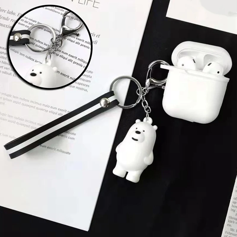 Милый силиконовый чехол, наушники для Apple Airpods i12 TWS, Bluetooth наушники, защитный чехол, мультяшная панда, коробка с брелком