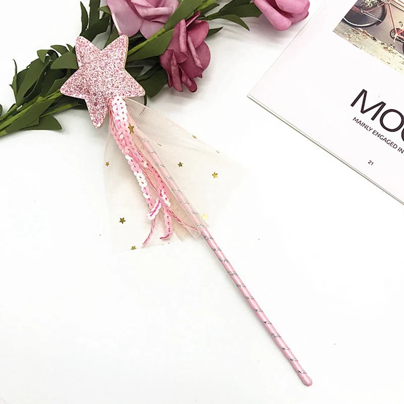 

Cute Fairy Wands Pentagram Wand Fairy Stick Performance Props for Party Cosplay Wedding