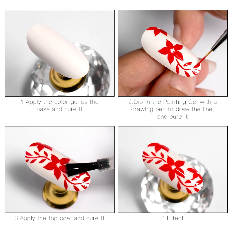RBAN NAIL Colorful Painting Gel Nail Polish 12 Colors Varnish For Manicure DIY Top Base Coat Hybird Design Of Art | Красота и