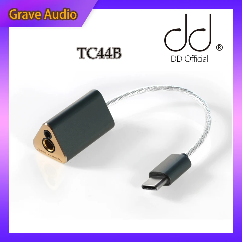 

DDHiFi TC44B USB-C TypeC to 2.5mm/4.4mm Balanced DAC & Amplifier, Dual DAC Chips, Supports DSD Native 256 and PCM 32bit/384kHz