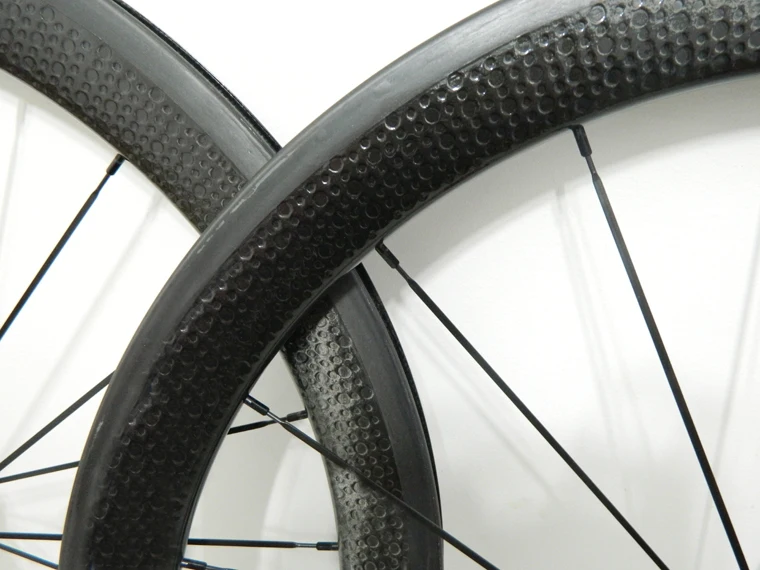 

1 year warranty 45mm dimpled surface carbon bike wheels 700C 25mm wide clincher/tubular cycling wheelset dimples bike wheels