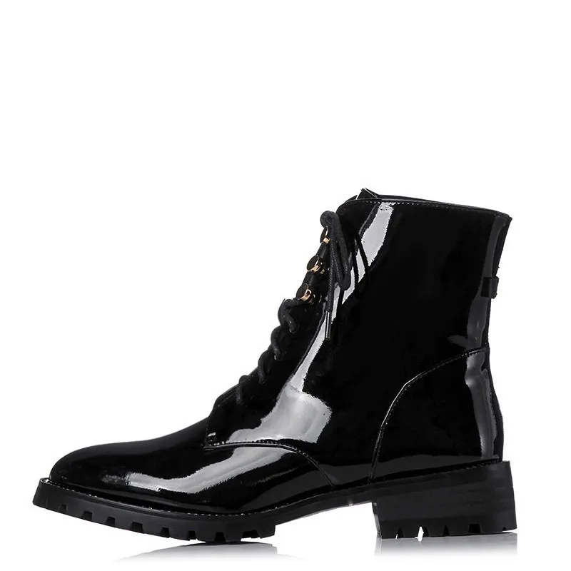 YECHNE женские настоящие Обучающие одиночные черные зимние клинкерные Челси Laarzen