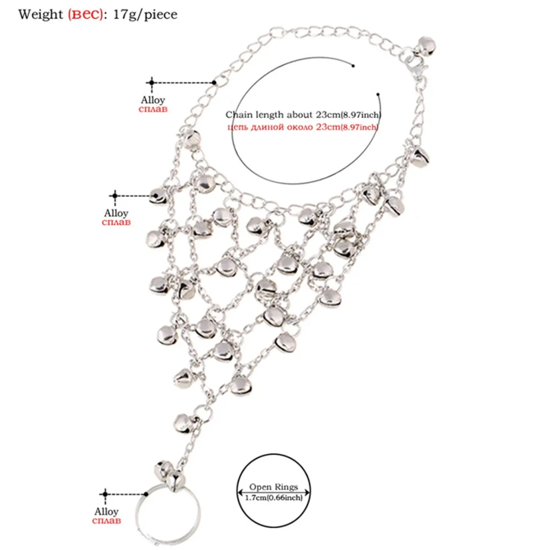 Женский сетчатый Браслет с кисточками винтажный браслет цепочка маленькими