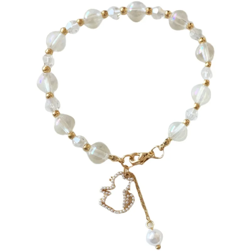 

Bilandi Modern Jewelry Acrylic Glass Beads Bracelet Cute Design Popular Lovely Cat Pendant Bracelet For Girl Fine Accessories