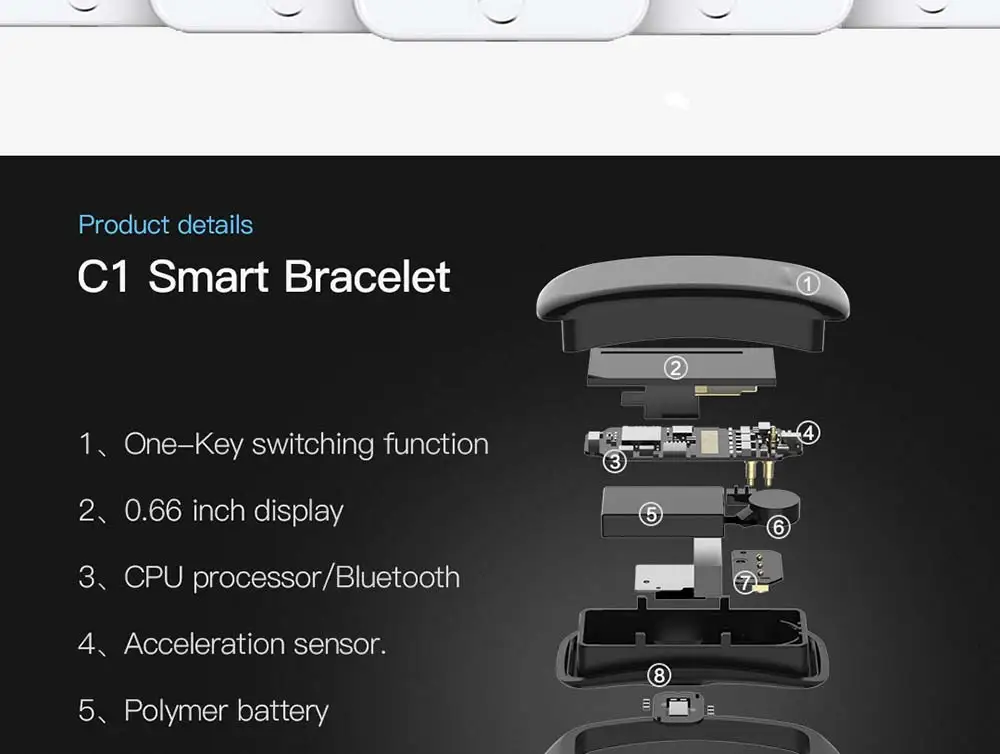 C1S Wearfit смарт-браслет часы измерение артериального давления монитор сердечного ритма Cardiaco фитнес-трекер умный Браслет