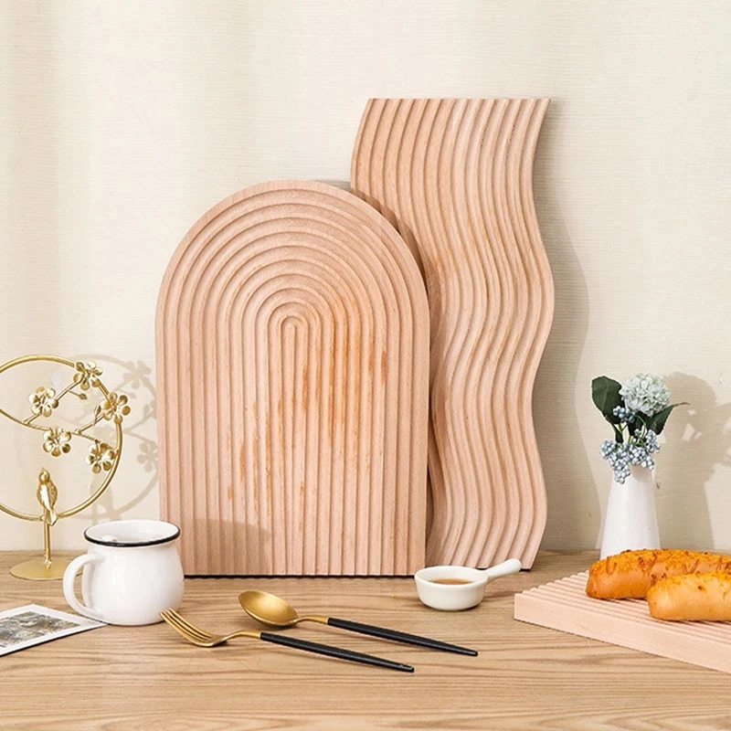 Тарелка для фруктов искусственная тарелка хлеба чая кофе Деревянные Волнистые