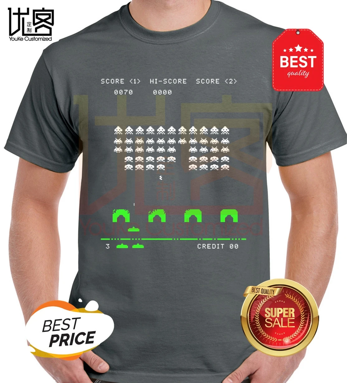 GILDAN 2019 забавная Мужская футболка для геймеров Space Invaders летняя модная | одежда