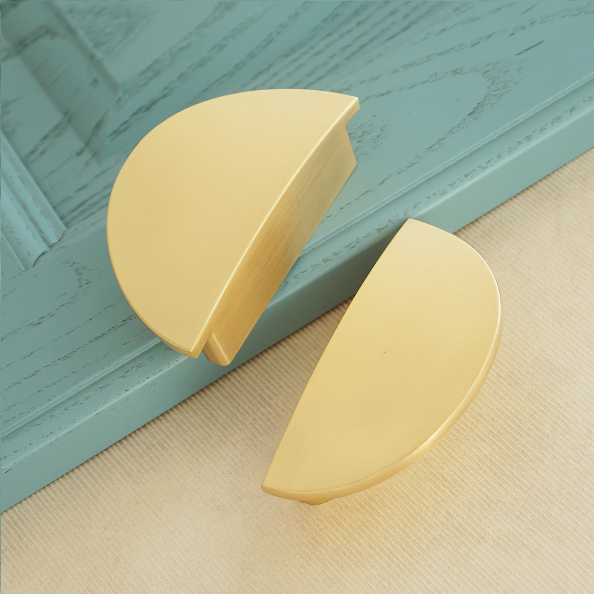 2 5 дюйма полукруглые латунные ручки для ящиков с двумя отверстиями дверные ручка