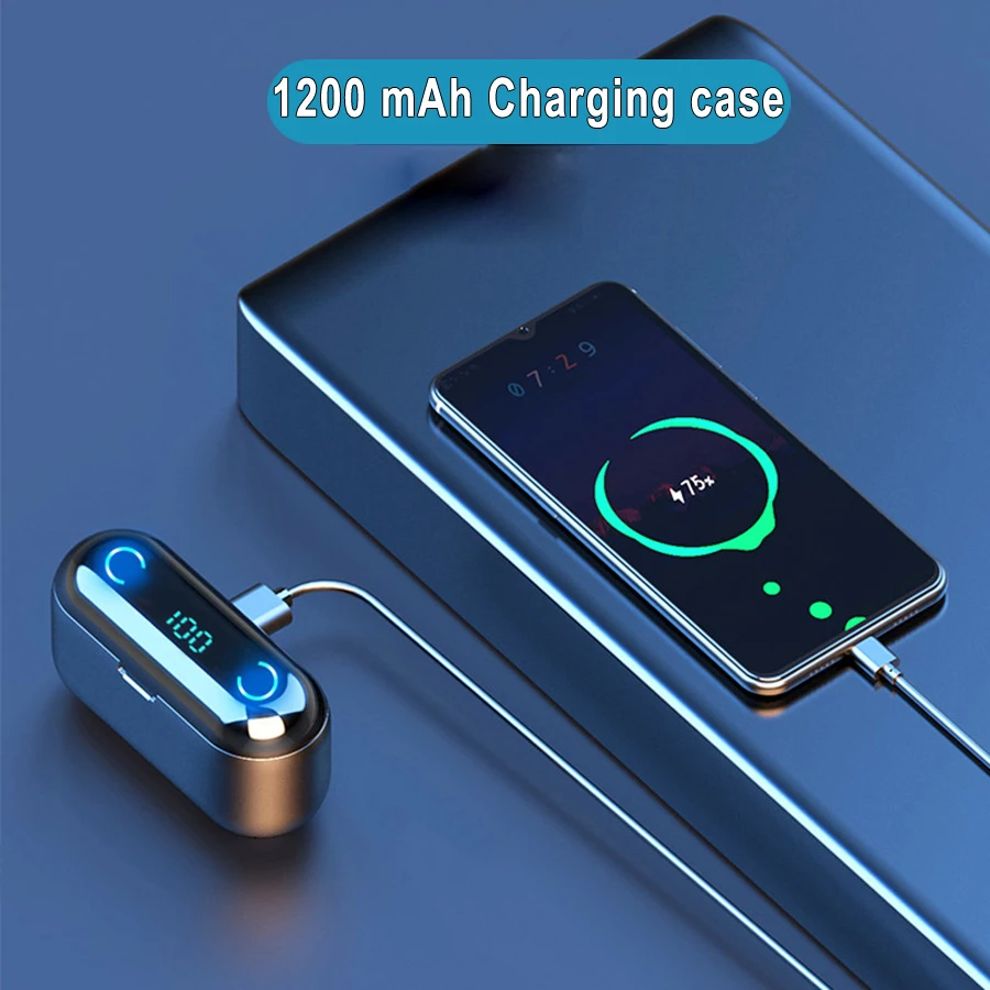 Сенсорное управление TWS 5 0 Bluetooth наушники беспроводные свободные руки