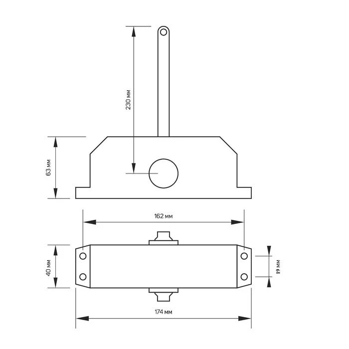 Доводчик дверной TUNDRA D60 до 60 кг | Обустройство дома