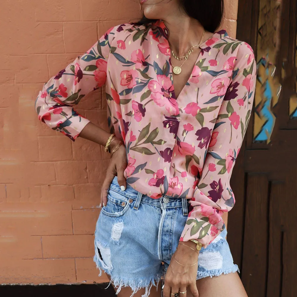 Весенне летние женские блузы защитят от солнца винтажные рубашки с длинным