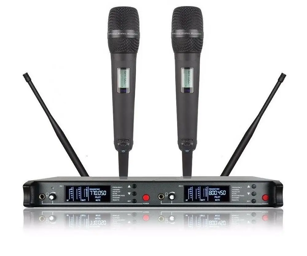 Стандартный Bolymic двойной беспроводной микрофон УВЧ разнесение 2 SKM9000 ручная