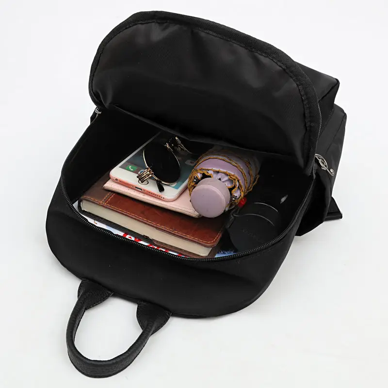 Брендовые мини-рюкзаки для девочек с вышивкой в виде животных черный Оксфордский