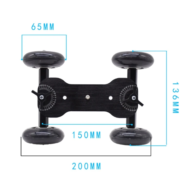 Спортивная камера для фотосъемки на четырех колесах черная ультра Тихая