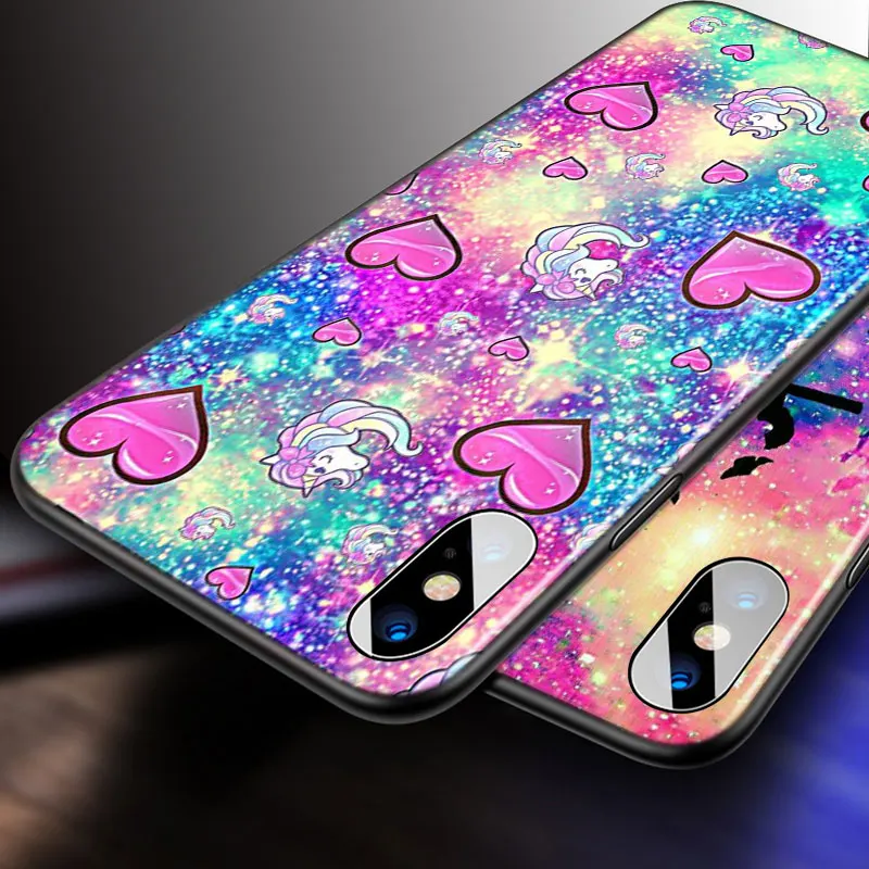 

Cute color cake panda For Apple iPhone 12 11 Pro Max mini XS Max XR X 8 7 6 6S Plus 5S SE 2020 Soft Black Phone Case