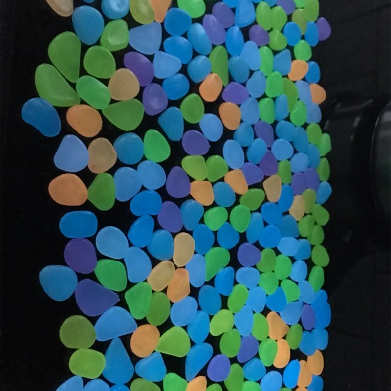 50/100 светится в темноте камни светящиеся флуоресцентные яркие гальки для