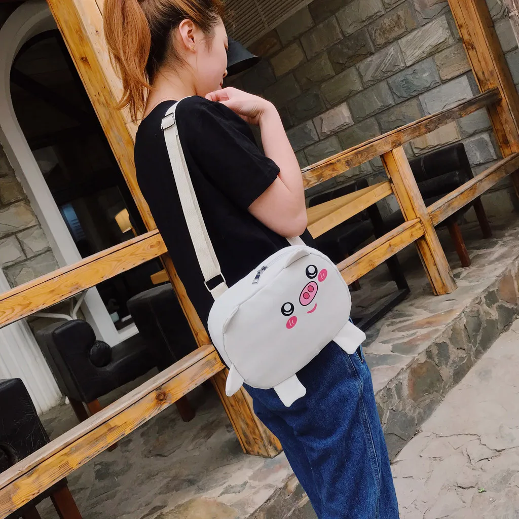 Мини-сумка для девочек с милым поросенком через плечо женская маленькая сумка