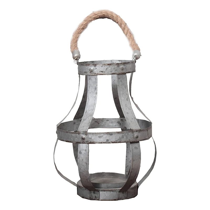 

loft retro hurrican glass zinc hand craft candle lantern