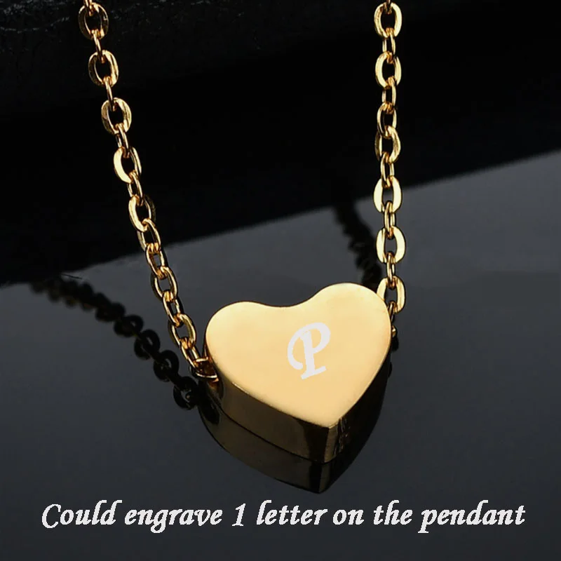 Женский медальон из нержавеющей стали ожерелье с подвеской в форме сердца