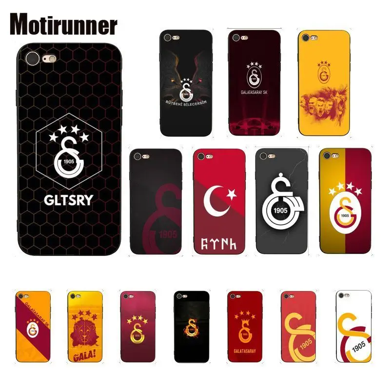 Чехол для телефона Motirunner Turkey Galatasaray черный мягкий чехол IPhone 8 7 6 6S X XS MAX 5 5S SE XR 10 11 Pro