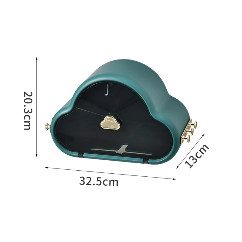 

Tissue Box Holder Paper Case Wall-Mounted Bathroom Tissue Dispenser Cute Cloud-Shape Napkin Shelf for Home Office DRSA88