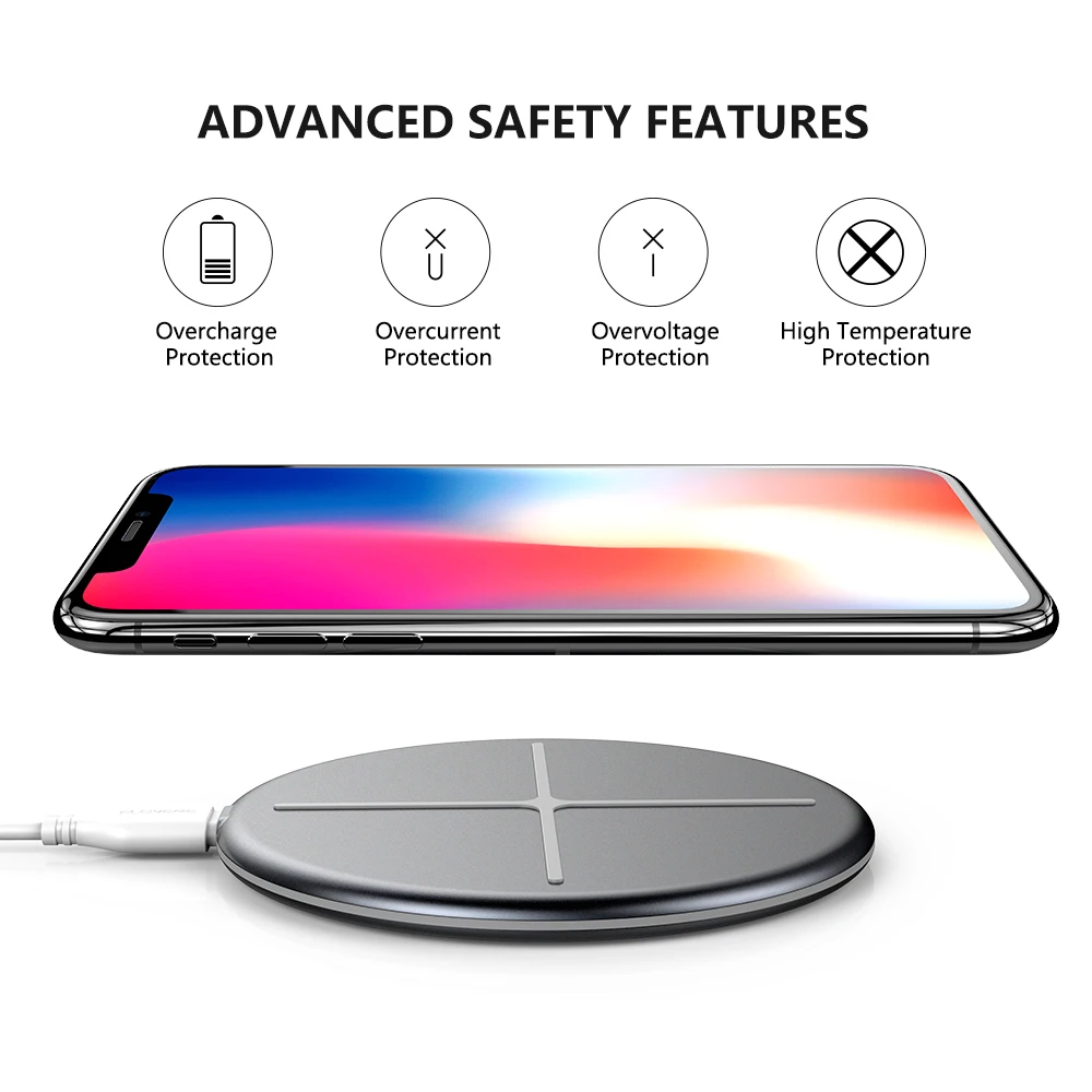 Raxfly Беспроводной Зарядное устройство для iPhone XS Max XR X 8 Samsung Galaxy S9 S8 плюс Примечание