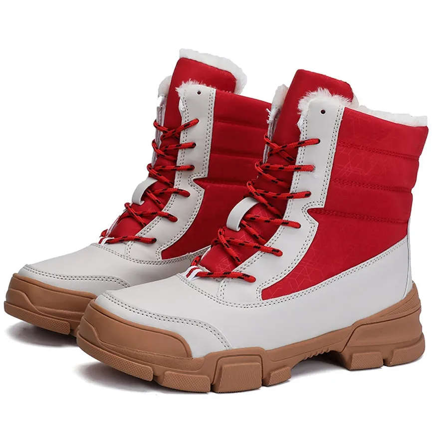 Зимние сапоги Женская водонепроницаемая обувь на платформе теплые зимние