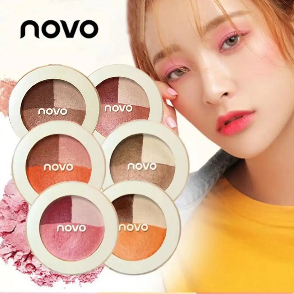 NOVO Shimmer eyeshadow palette shining eye shadow Pigment eyeshadows Baked Mineral powder eyes makeup korean cosmetics |