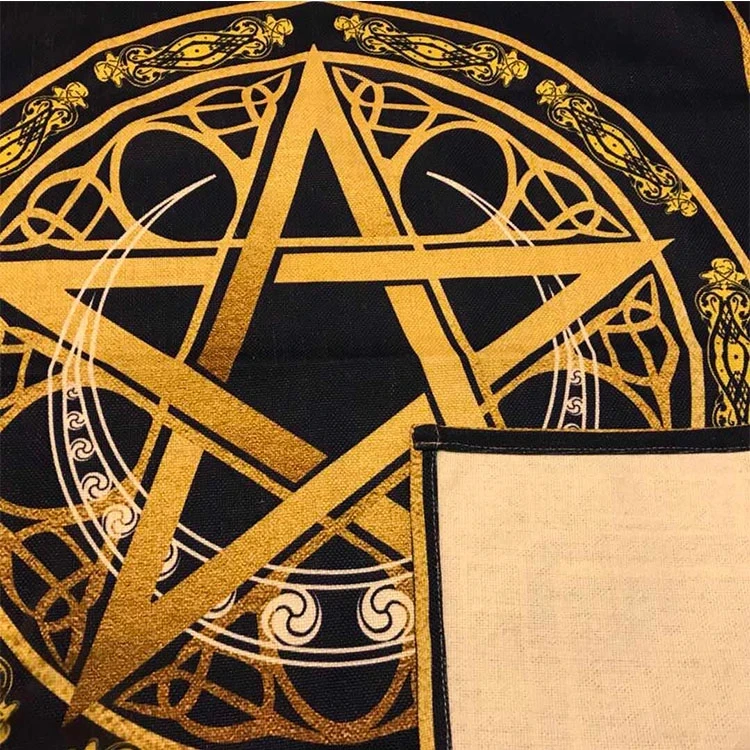 

Newest Altar Tarot Cloth For Board game tarot card tablecloth Cotton and linen Wicca ceremony table cover blanket Pentagram Moon