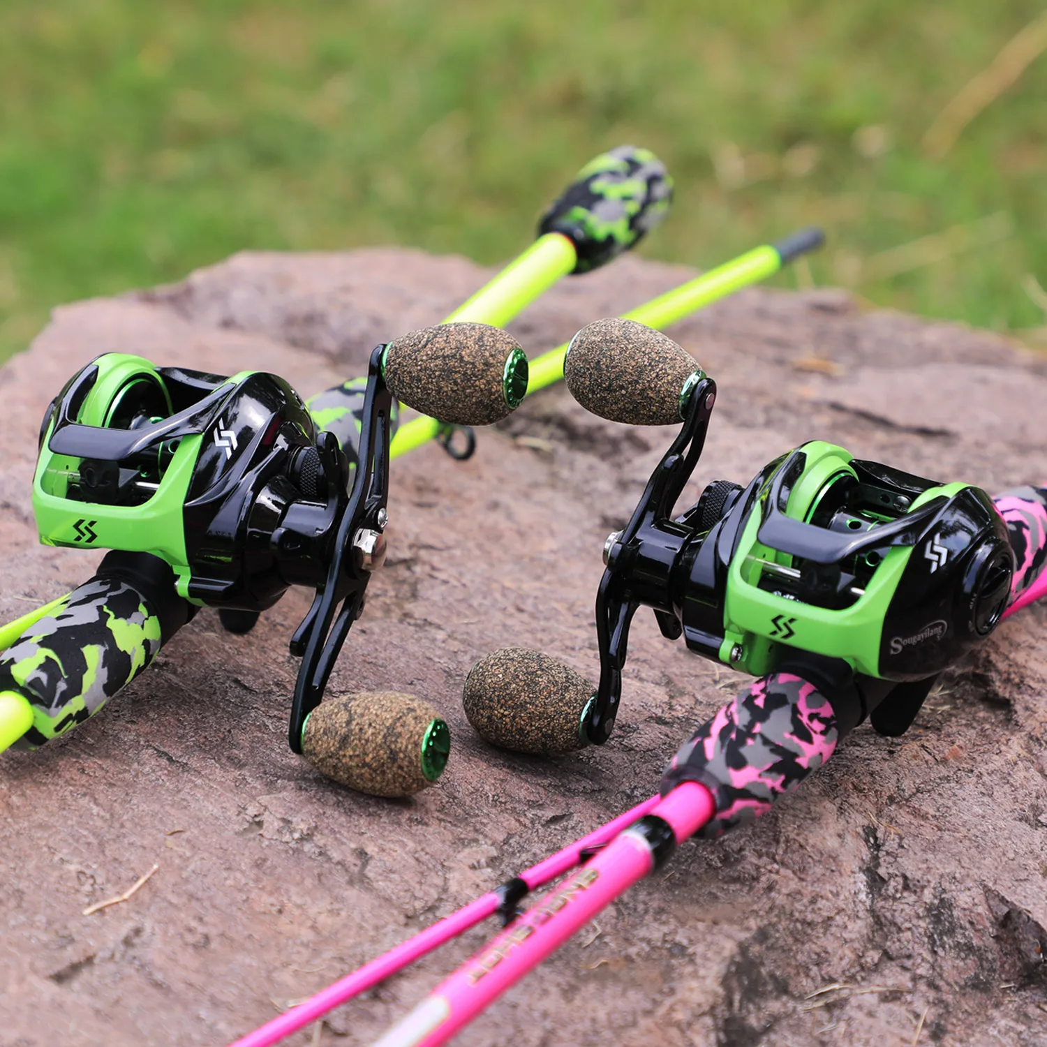 

Sougayilang 2 Section Ultralight Weight Fishing Rod Super Light Casting Fishing Rod Lure Rod Set Casting Fsihing Reels Set