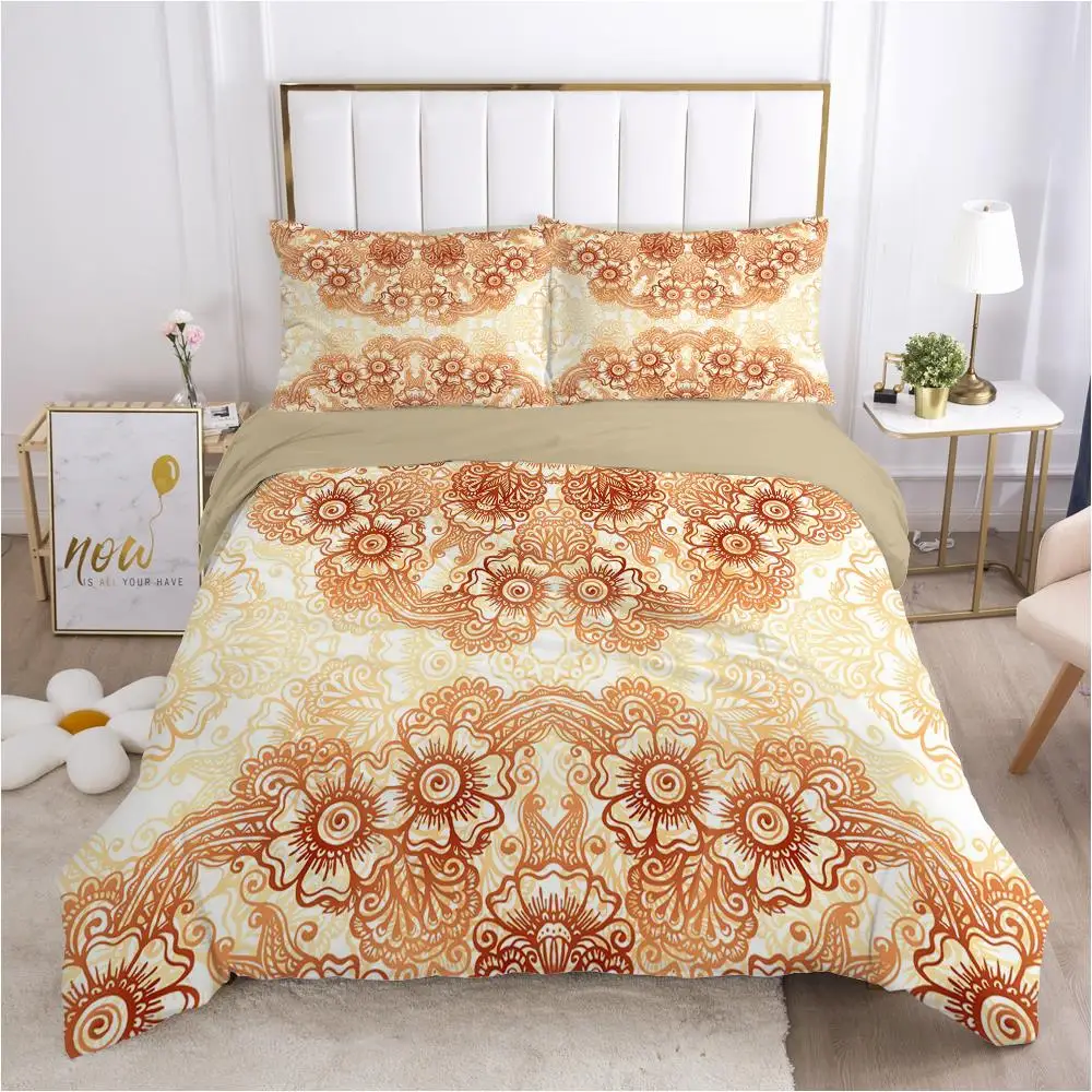 

Customize 3D Bedding Sets Europe Double Size Duvet Cover Set Bohemia Comforter Case Pillowcases Bedclothes Drop Ship