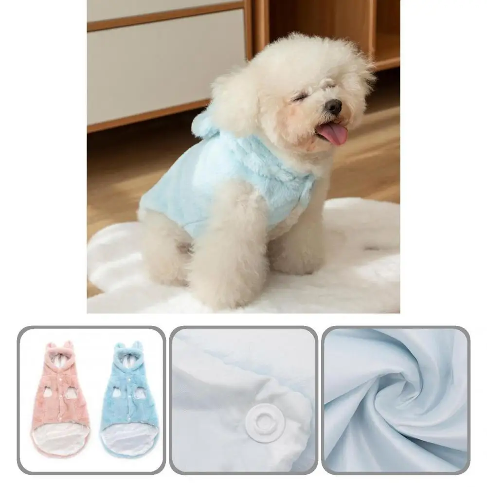 

Washable Popular Rabbit Ear Design Dog Coat Soft Texture Pet Clothing Thickened for Puppy
