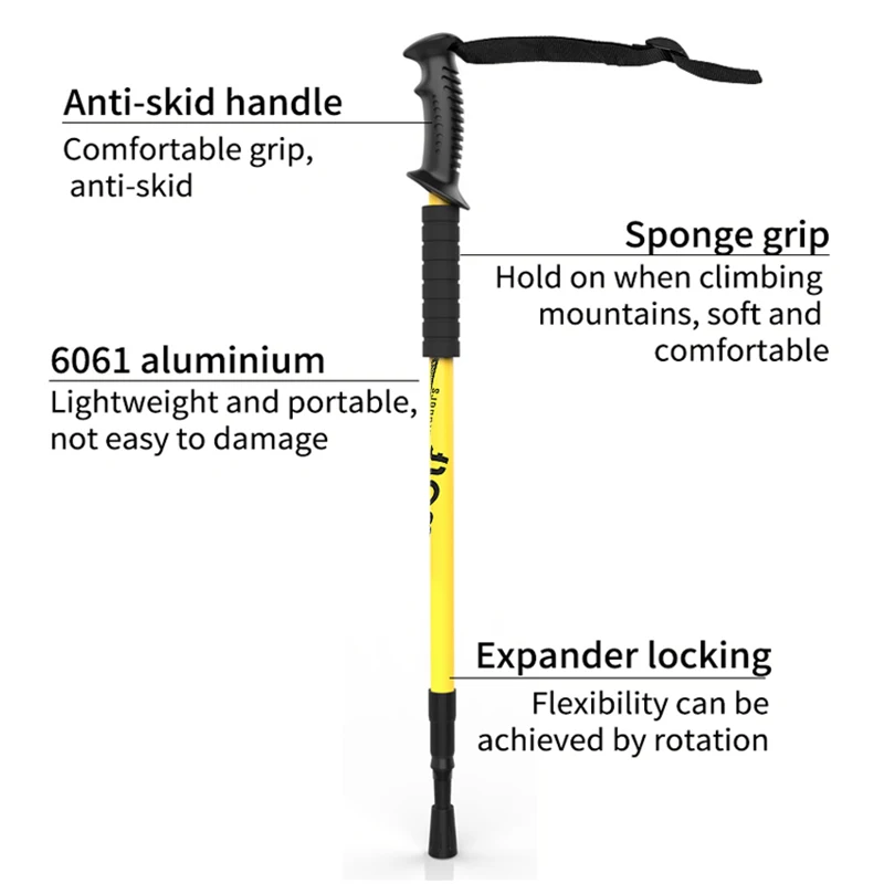 Уличные противоударные палочки BSWolf 2 шт./лот для скандинавской ходьбы